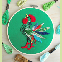 Mi proyecto del curso: Técnicas de bordado: ilustrando con hilo y aguja. Embroider, Textile Illustration, and Textile Design project by Keli - 11.24.2023