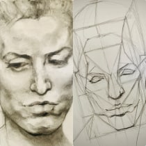My project for course: Graphite Drawing Techniques for Planar Portraiture Ein Projekt aus dem Bereich Bildende Künste, Skizzenentwurf, Zeichnung, Porträtzeichnung, Realistische Zeichnung und Artistische Zeichnung von clairecajal - 26.11.2023