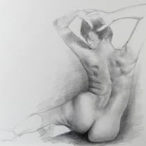 Il mio progetto del corso: Disegno della figura umana in movimento. Fine Arts, Sketching, Pencil Drawing, Drawing, and Realistic Drawing project by vincedoro - 11.29.2023