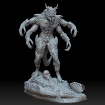 Mi proyecto del curso: Modelado en ZBrush: del concept art a la criatura final. Un proyecto de 3D, Modelado 3D, Videojuegos, Concept Art y Diseño de personajes 3D de Giovanny Sierra - 22.11.2023