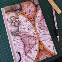 My project for course: Travel Logbook with French Link Bookbinding. Arts, Crafts, Fine Arts, Collage, Bookbinding, and DIY project by jmackenzienorthmountain - 12.04.2023