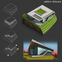 My project for course: Artistic Architectural Sketching with Procreate. Architecture, Sketching, Digital Illustration, Digital Architecture, and Architectural Illustration project by ruaa.affan - 12.05.2023