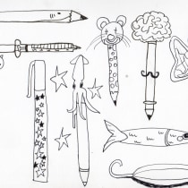 Meu projeto do curso: A arte de desenhar: transforme seus rabiscos em arte. Traditional illustration, Pencil Drawing, Drawing, and Sketchbook project by Nathalia Balieiro - 12.18.2023