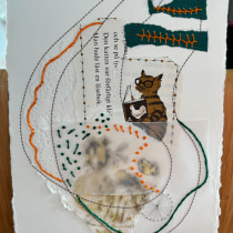 Mijn project van de cursus: Experimentele borduurtechnieken op papier. Un progetto di Belle arti, Collage, Ricamo, Illustrazione tessile e Textile Design di Bernadette Beeren - 26.12.2023