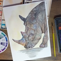 My project for course: Watercolor Illustration: Painting Realistic Wildlife. Watercolor Painting, and Naturalistic Illustration project by Elaine Leff - 12.29.2023
