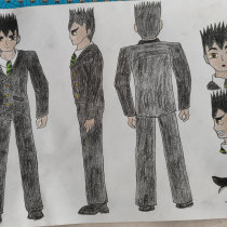 Mi proyecto del curso: Dibujo de personajes manga desde cero. Traditional illustration, Character Design, Comic, Pencil Drawing, Drawing, and Manga project by Jodie Rey Romero - 12.29.2023
