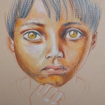 Illustration au pastel et aux crayons de couleur. Un proyecto de Dibujo a lápiz, Dibujo, Ilustración de retrato y Dibujo de Retrato de annick.cohen - 31.12.2023