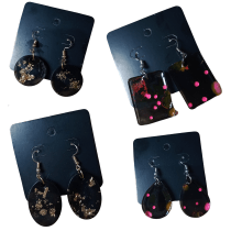 My Project: Black Earrings. Un proyecto de Diseño de complementos, Artesanía, Moda, Diseño de jo, as y DIY de mlaurapirez - 01.01.2024