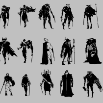 Mi proyecto del curso: Diseño de personajes para concept art_ Gladiador Ciberpunk. Een project van Traditionele illustratie, Ontwerp van personages, Digitale illustratie, Videogames,  Concept art y Videogame-ontwerp van Edwing Salazar Alvarez - 02.01.2024