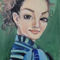 Meu projeto do curso: Pintura de retratos femininos com tinta acrílica. Un proyecto de Pintura, Ilustración de retrato y Pintura acrílica de Renata Cabral - 04.01.2024
