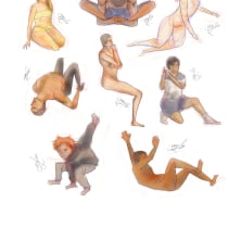 My project for course: Drawing the Human Figure & Expressive Poses. Artes plásticas, Esboçado, Desenho, Sketchbook, e Desenho anatômico projeto de Mayra Flores - 26.12.2023