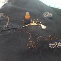 Mi proyecto del curso: Bordado: reparación de prendas. Fashion, Embroider, Sewing, DIY, Upc, cling, and Textile Design project by letiluq30 - 01.02.2023