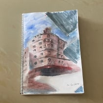 My project for course: Architectural Sketching with Watercolor and Ink. Sketching, Drawing, Watercolor Painting, Architectural Illustration, Sketchbook & Ink Illustration project by ongsintian - 01.14.2024
