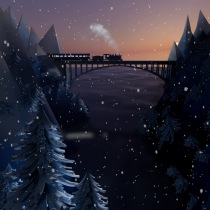 Snowy winter landscape with pine trees. Un projet de 3D, Animation 3D, Modélisation 3D , et Conception 3D de katha_rhino - 13.01.2024