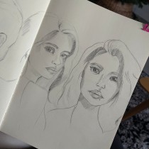 Mój projekt z kursu: Szkicowanie portretów: odkrywaj ludzką twarz. Sketching, Drawing, Portrait Drawing, Artistic Drawing, and Sketchbook project by Aleksandra Delekta - 01.01.2024