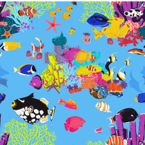 Reef Pattern Collection. Design, Ilustração tradicional, Pattern Design, e Estampagem projeto de Alice Souza - 02.01.2024