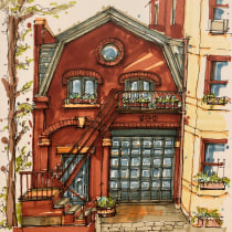 Stu King - My project for course: Expressive Architectural Sketching with Colored Markers. Sketching, Drawing, Architectural Illustration, Sketchbook & Ink Illustration project by Stuart King - 01.17.2024