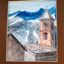 My project for course: Architectural Sketching with Watercolor and Ink - Alps and Tower. Sketching, Drawing, Watercolor Painting, Architectural Illustration, Sketchbook & Ink Illustration project by schick615 - 01.28.2024