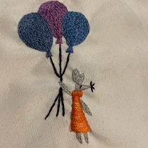 My project for course: Hand Embroidery for Clothing: Stitch a Collage Design Ein Projekt aus dem Bereich Mode, Stickerei, Textile Illustration, Upc, cling und Textildesign von bibito - 23.01.2024