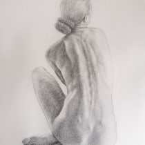 Mon projet du cours : Dessiner une silhouette humaine en mouvement. Fine Arts, Sketching, Pencil Drawing, Drawing, and Realistic Drawing project by alain Masset - 02.01.2024