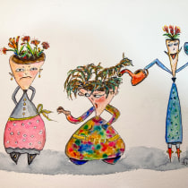 Mein Abschlussprojekt für den Kurs: Grafischer Humor: Lerne Tagesstrips zu zeichnen. Traditional illustration, Comic, Pencil Drawing, Drawing, Graphic Humor, and Narrative project by Monika Dlugosch - 02.07.2024