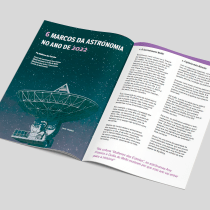 Revista Científica sobre Astronomia. Un proyecto de Dirección de arte, Diseño editorial, Diseño gráfico, Tipografía y Diseño Web de Beatriz Oliveira - 05.02.2024