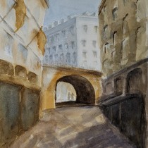 My project for course: Architectural Illustration with Watercolor. Traditional illustration, Sketching, Drawing, Watercolor Painting, Architectural Illustration, and Sketchbook project by lasullivan164 - 02.17.2024