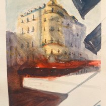 My project for course: Architectural Sketching with Watercolor and Ink. Sketching, Drawing, Watercolor Painting, Architectural Illustration, Sketchbook & Ink Illustration project by ludovicm - 02.18.2024