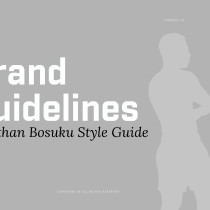 Mon projet du cours : Brand Guidelines / Jonathan Bosuku. Br, ing e Identidade, Design de logotipo, Stor, telling, Estratégia de marca, e Business projeto de Aliénor / Jonathan - 22.02.2024