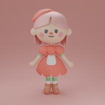 My project for course: Kawaii Character Creation in 3D with Blender. Traditional illustration, 3D, Character Design, Digital Illustration, 3D Modeling, 3D Character Design, and Manga project by Ana Beatriz Julian - 02.27.2024