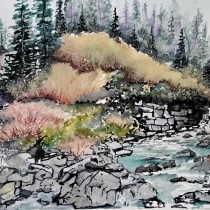 Il mio progetto del corso: Paesaggi naturali ad acquerello. Watercolor Painting project by Elisabetta Bagnoli - 02.21.2024