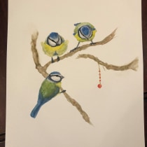 My project for course: Artistic Watercolor Techniques for Illustrating Birds. Traditional illustration, Watercolor Painting, Realistic Drawing, and Naturalistic Illustration project by rebecca.graham.c - 03.04.2024
