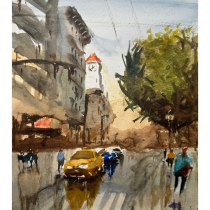 My project for course: Urban Landscapes in Watercolor. Fine Arts, Watercolor Painting, and Architectural Illustration project by Giancarlo Sandoval - 03.05.2024