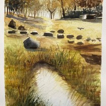 My project for course: Natural Landscapes in Watercolor. Traditional illustration, Fine Arts, Painting, and Watercolor Painting project by lcss987 - 03.08.2024