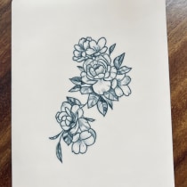 Mi proyecto del curso: Tatuaje botánico con puntillismo. Ilustração tradicional, Desenho de tatuagens e Ilustração botânica projeto de Jennifer Reynoso - 12.03.2024