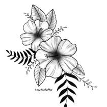 My project for course: Botanical Tattoo with Pointillism. Ilustração tradicional, Desenho de tatuagens e Ilustração botânica projeto de Maria Inês - 12.03.2024