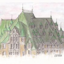 My project for course: Architectural Sketching with Watercolor and Ink. Sketching, Drawing, Watercolor Painting, Architectural Illustration, Sketchbook & Ink Illustration project by Lynn King - 03.12.2024