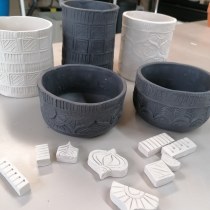 My project for course: Stamp Making for Textured Pottery Ein Projekt aus dem Bereich H, werk, Bildende Künste, Dekoration von Innenräumen, Keramik und DIY von jannyzeggelaar - 13.03.2024