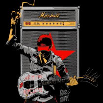 Tom Morello - Rage Against the Machine - Curso "A todo volume". Traditional illustration, Digital Illustration, and Digital Drawing project by João Ariozo - 03.15.2024