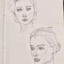 My project for course: Portrait Sketchbooking: Explore the Human Face. Sketching, Drawing, Portrait Drawing, Artistic Drawing, and Sketchbook project by Melisa Lousan - 03.18.2024