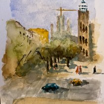 My project for course: Urban Landscapes in Watercolor. Fine Arts, Watercolor Painting, and Architectural Illustration project by ssolasole - 03.31.2024