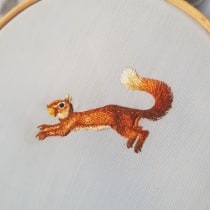 My project for course: Freehand Needle Painting: Embroider the Beauty of Wildlife. Traditional illustration, Embroider, Textile Illustration, and Textile Design project by grimbard - 04.11.2024