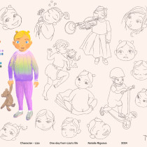 My project for course: Illustration and Character Design for Children’s Stories. Traditional illustration, Character Design, Children's Illustration, and Narrative project by Natalia Rigvava - 04.13.2024