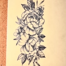 Mi proyecto del curso: Tatuaje botánico con puntillismo. Ilustração tradicional, Desenho de tatuagens e Ilustração botânica projeto de Raúl Elena Díez - 20.04.2024