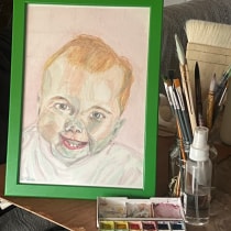 My project for course: Artistic Portrait with Watercolors. Fine Arts, Painting, Watercolor Painting, Portrait Illustration, and Portrait Drawing project by janeybugzart - 04.23.2024