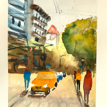 My project for course: Urban Landscapes in Watercolor. Fine Arts, Watercolor Painting, and Architectural Illustration project by adrianed - 04.23.2024