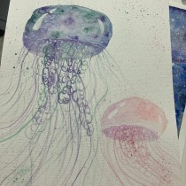 Meu projeto do curso: Técnicas modernas de aquarela. Traditional illustration, Fine Arts, Painting, and Watercolor Painting project by Kimberly Stefany - 05.08.2024