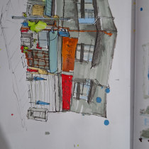 Meu projeto do curso: Desenho arquitetônico expressivo com marcadores coloridos. Sketching, Drawing, Architectural Illustration, Sketchbook & Ink Illustration project by Aysha Rodrigues - 05.12.2024