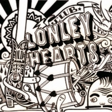 Lonely Hearts Folk Band. Ilustração tradicional projeto de Rebombo estudio - 02.09.2009