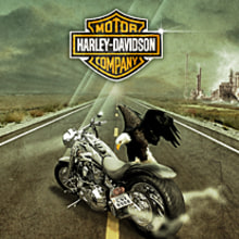 Harley Davidson. Design, and Traditional illustration project by José Antonio García Montes - 10.23.2009